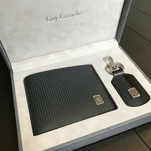 Guy Laroche Wallet and Keychain Set
